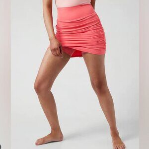 Athleta Transcend Bright Pink Orange Stretch Skort Skirt Women's Size X-Large